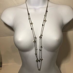 Silver Toned Bead Chain Necklace